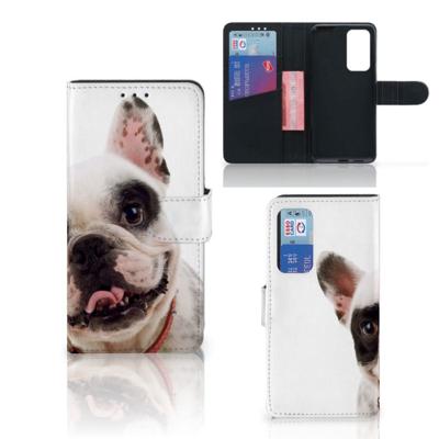 Huawei P40 | Telefoonhoesje | Met pasjeshouder | Franse Bulldog