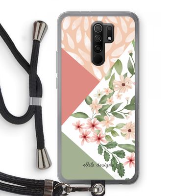 Sweet heaven geometrics: Xiaomi Redmi 9 Transparant Hoesje met koord