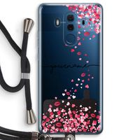 Hartjes en kusjes: Huawei Mate 10 Pro Transparant Hoesje met koord