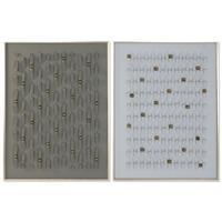 Schilderij Home ESPRIT Groen Grijs Abstract Stads 90 x 3,5 x 120 cm (2 Stuks)