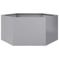 Plantenbak zeshoek 104x90x45 cm gegalvaniseerd staal