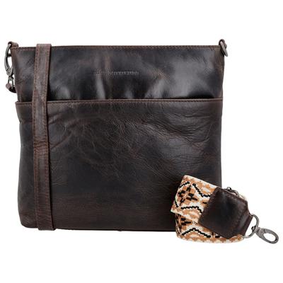 Hide & Stitches Schoudertas Next Navajo Donker Bruin