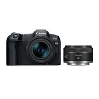 Canon EOS R8 systeemcamera Zwart + RF 24-50mm f/4.5-6.3 IS STM + RF 50mm f/1.8 STM - thumbnail