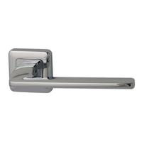 Hardbrass Deurkruk Zenith op vierkant rozet Qbe - chroom