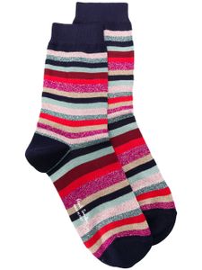 Paul Smith chaussettes rayées - Bleu