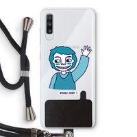 Zwaai: Samsung Galaxy A70 Transparant Hoesje met koord