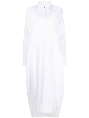 Jil Sander robe-chemise longue ample - Blanc