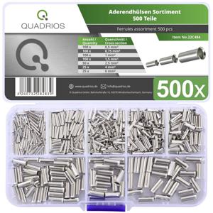 Quadrios 22C484 Assortiment adereindhulzen 0.5 mm², 0.75 mm², 1.0 mm², 1.5 mm², 2.5 mm², 4.0 mm², 6.0 mm² Ongeïsoleerd 500 stuk(s)