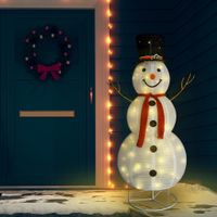 VidaXL Decoratieve sneeuwpop led 180 cm luxe stof