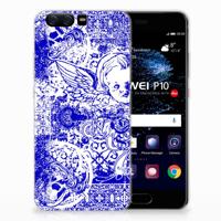 Silicone Back Case Huawei P10 Angel Skull Blauw Silicone Back Case Huawei P10 Angel Skull Blauw