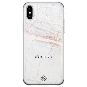 iPhone X/XS siliconen telefoonhoesje - C'est la vie