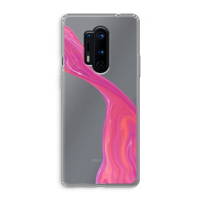Paarse stroom: OnePlus 8 Pro Transparant Hoesje