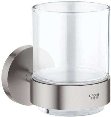 Grohe Essentials Glashouder Supersteel Grohe Essentials Glashouder Supersteel