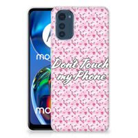 Motorola Moto E32/E32s Silicone-hoesje Flowers Pink DTMP