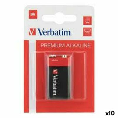 Alkalinebatterij Verbatim 9 V 6LR61 (10 Stuks) Alkalinebatterij Verbatim 9 V 6LR61 (10 Stuks)