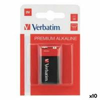 Alkalinebatterij Verbatim 9 V 6LR61 (10 Stuks) Alkalinebatterij Verbatim 9 V 6LR61 (10 Stuks)