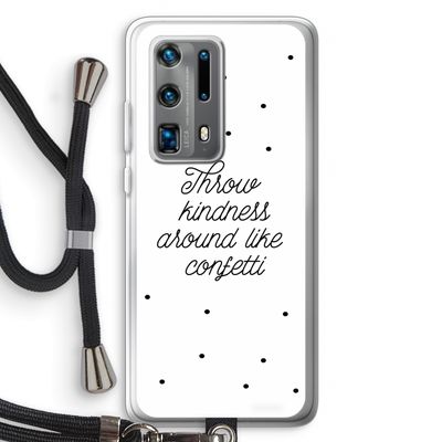 Confetti: Huawei P40 Pro Plus Transparant Hoesje met koord