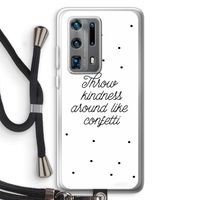 Confetti: Huawei P40 Pro Plus Transparant Hoesje met koord