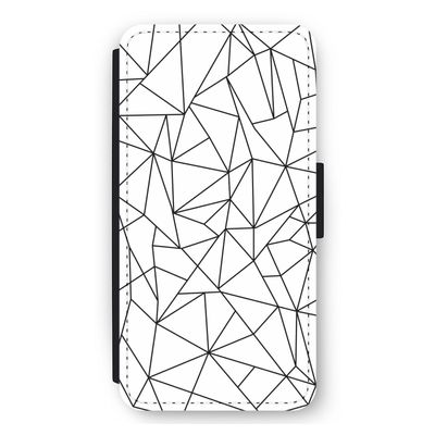 Geometrische lijnen zwart: iPhone 11 Flip Hoesje