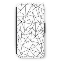 Geometrische lijnen zwart: iPhone 11 Flip Hoesje