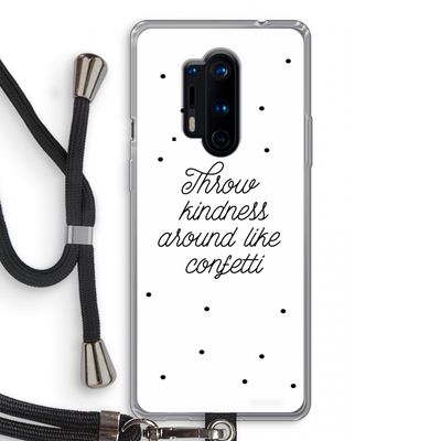 Confetti: OnePlus 8 Pro Transparant Hoesje met koord