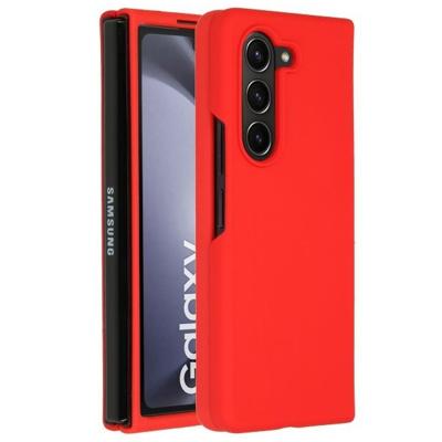 AccezzLiquid Silicone Backcover Samsung Galaxy Z Fold 5 Telefoonhoesje Rood