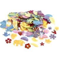 Creativ Company Pailletten, afm 15-45 mm, parelmoer kleuren, 400 gr/ 1 doos