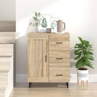 Dressoir 69,5x34x90 cm bewerkt hout sonoma eikenkleurig