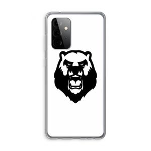 Angry Bear (white): Samsung Galaxy A72 Transparant Hoesje