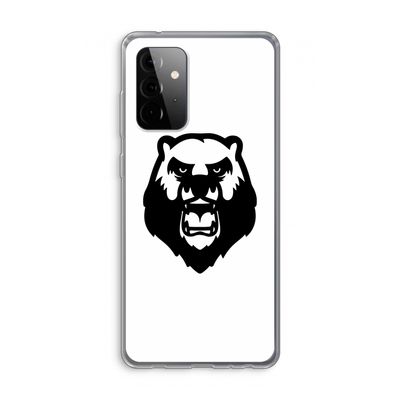 Angry Bear (white): Samsung Galaxy A72 Transparant Hoesje