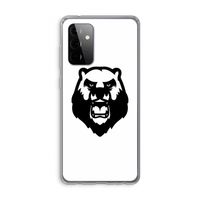Angry Bear (white): Samsung Galaxy A72 Transparant Hoesje