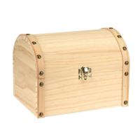 Hobby/knutsel Houten opbergkistje - met ronde deksel - 20 x 15 x 15 cm