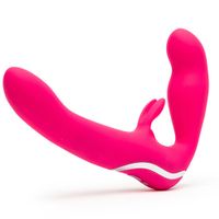 Happy Rabbit - Strapless Strap-On Rabbit Vibe Roze - thumbnail