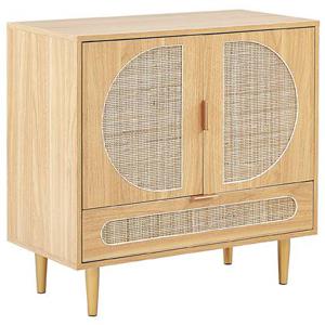 Beliani - POTOSI - Sideboard 2 deuren - Lichte houtkleur - Rotan