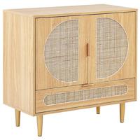 Beliani - POTOSI - Sideboard 2 deuren - Lichte houtkleur - Rotan - thumbnail