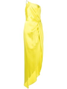 Michelle Mason robe nouée à design à une épaule - Jaune