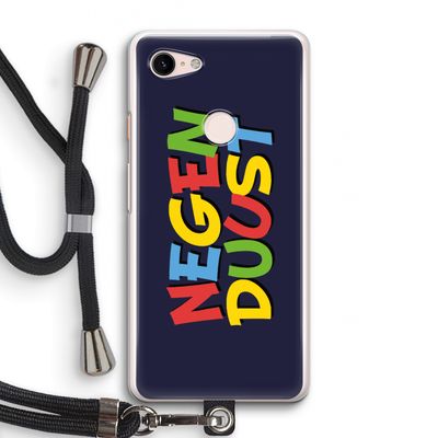 90's One: Pixel 3 Transparant Hoesje met koord