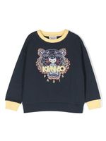 Kenzo Kids sweat à imprimé tigre - Bleu