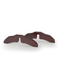 (Set van 2) Houten Dierenpoortsteunen Zelfdragende Poortsteun voor 2 cm Dikke Panelen Grenen Poortsteunen Bruin