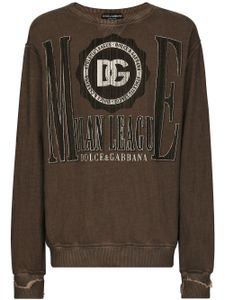 Dolce & Gabbana sweat en coton à logo imprimé - Marron