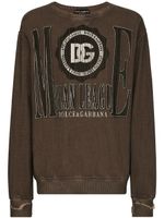 Dolce & Gabbana sweat en coton à logo imprimé - Marron