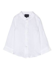 Fay Kids chemise à logo brodé - Blanc