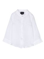 Fay Kids chemise à logo brodé - Blanc