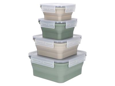 SILVERCREST Opvouwbare vershoudbakjes of lunchbox (Vierkant 4-delig)