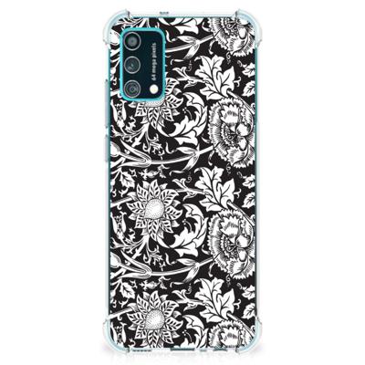 Samsung Galaxy M02s | A02s Case Black Flowers Samsung Galaxy M02s | A02s Case Black Flowers