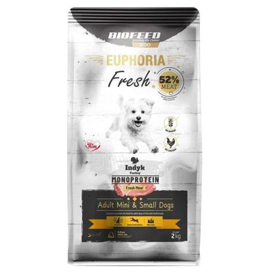 BIOFEED Euphoria Fresh Adult Mini & Small Monoprotein Turkey - droog hondenvoer - 2kg