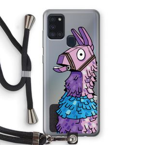Lama: Samsung Galaxy A21s Transparant Hoesje met koord