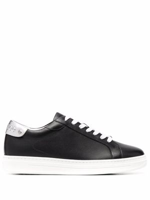 Jimmy Choo baskets Rome en cuir - Noir