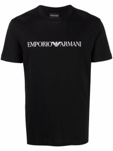 Emporio Armani t-shirt à logo imprimé - Noir