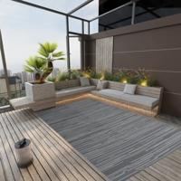 VidaXL Buitenkleed arakil 140x200 cm polypropeen antracietkleurig